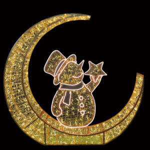 Outdoor Santa clause moon display motif light