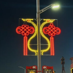 aluminum frame and pixel light motif pole display