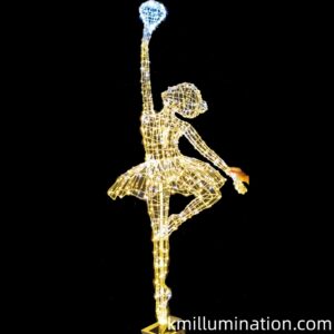 girl dancing ballet 3D motif decoration commercial light