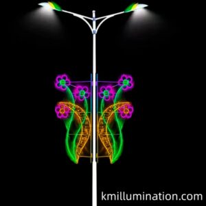 New style rope light pole decor motif outdoor use
