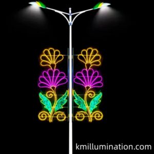 colorful rope light motif for commercial use decoration