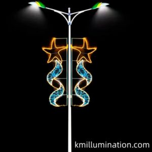 outside motif light decoration street pole