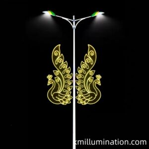 peacock rope light motif