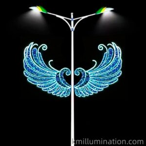 feather shape motif light
