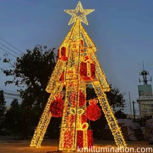 Gif box star Christmas ball tree light