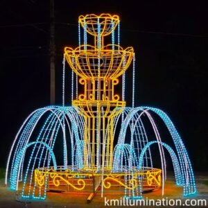 led arch fountain display figure