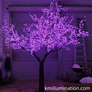 purple LED cherry tree light decoration