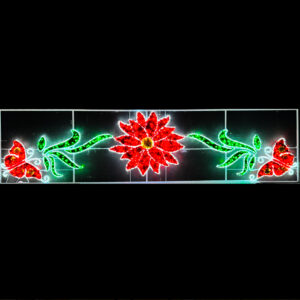 Outdoor Christmas cross street motif light