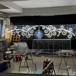 exposición comercial al aire libre de vacaciones en la calle