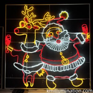 reindeer and Santa Clause rope Christmas light