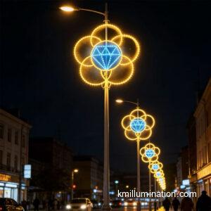 diamond skyline figure lamp