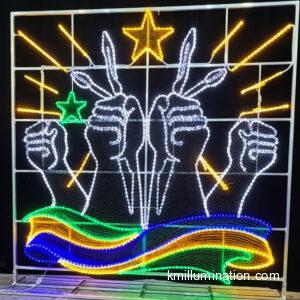 led hand motif light