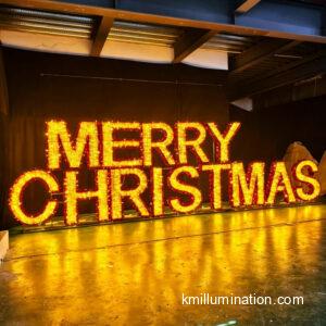 led MERRY CHRISTMAS motif light